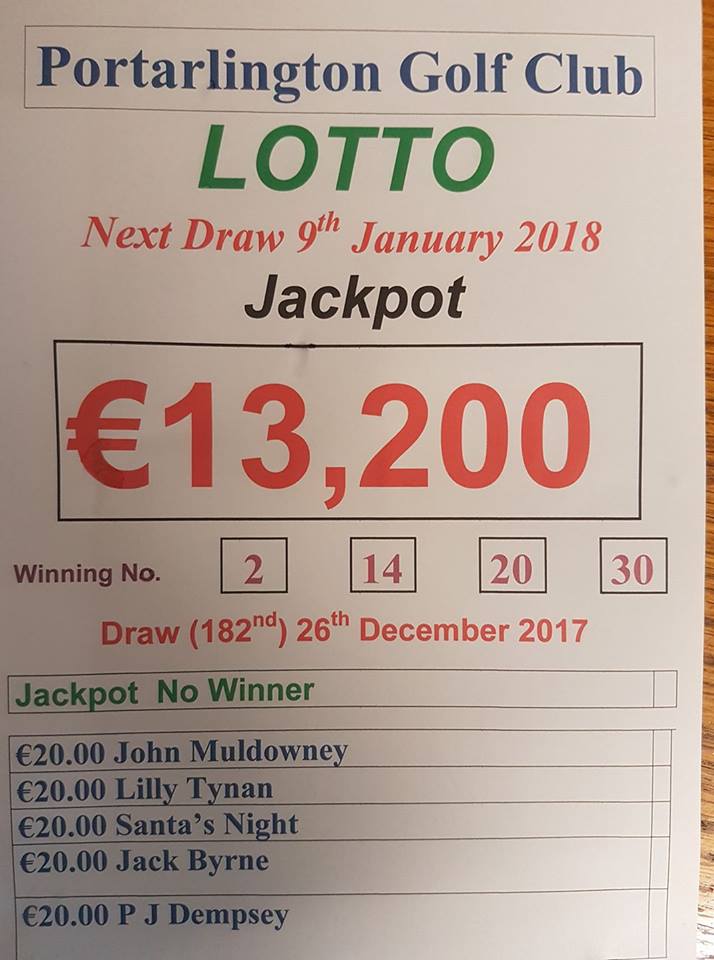 lotto numbers 26th december 2018